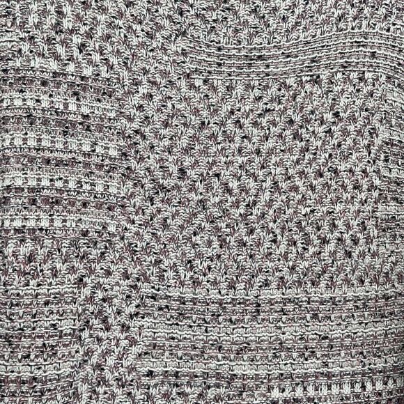 Pure Jill Red White Textured Knit Long Sleeve Crew Neck Pullover Sweater Large - Picture 2 of 6